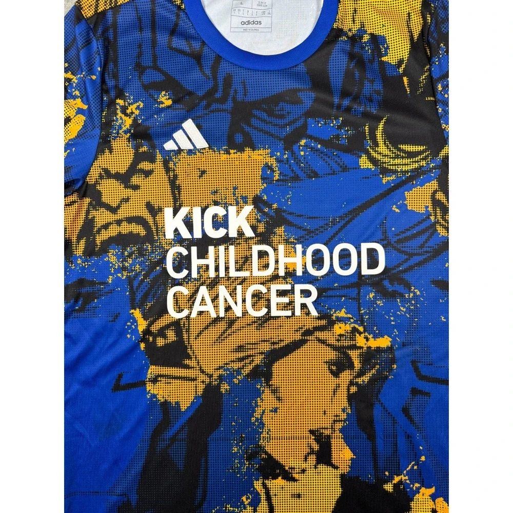 Adidas MLS x Marvel Men's L/G KCC Kick Childhood Cancer Fan Soccer Jersey NWT